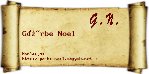 Görbe Noel névjegykártya